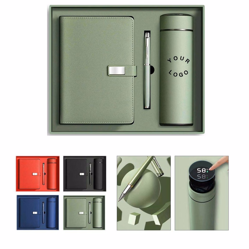 Insulated Tumbler and Notebook Gift Set with Pen