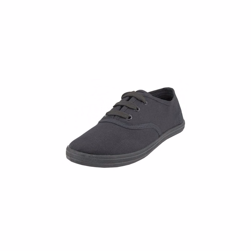 Youth Canvas Shoes - Black Size 11-4 Age 4-8 Years