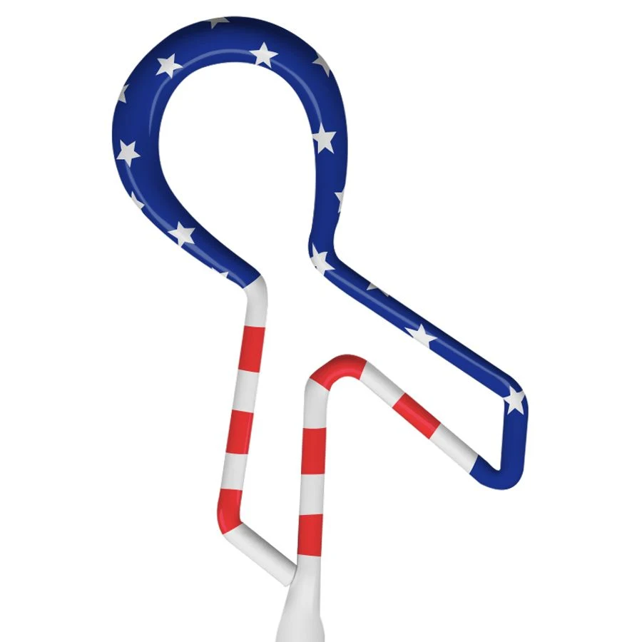 Awareness Ribbon Flag Multi-Color Inkbend Standard, Bent Pen 1