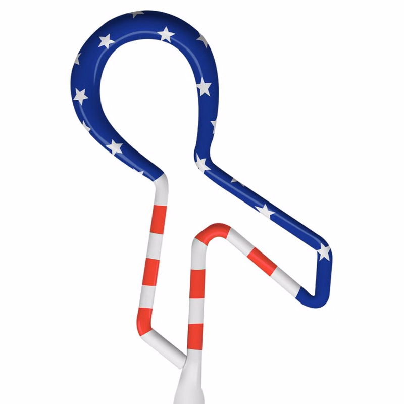 Awareness Ribbon Flag Multi-Color Inkbend Standard, Bent Pen