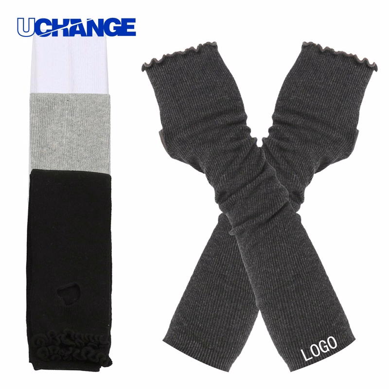 Cotton Knit Fingerless Gloves
