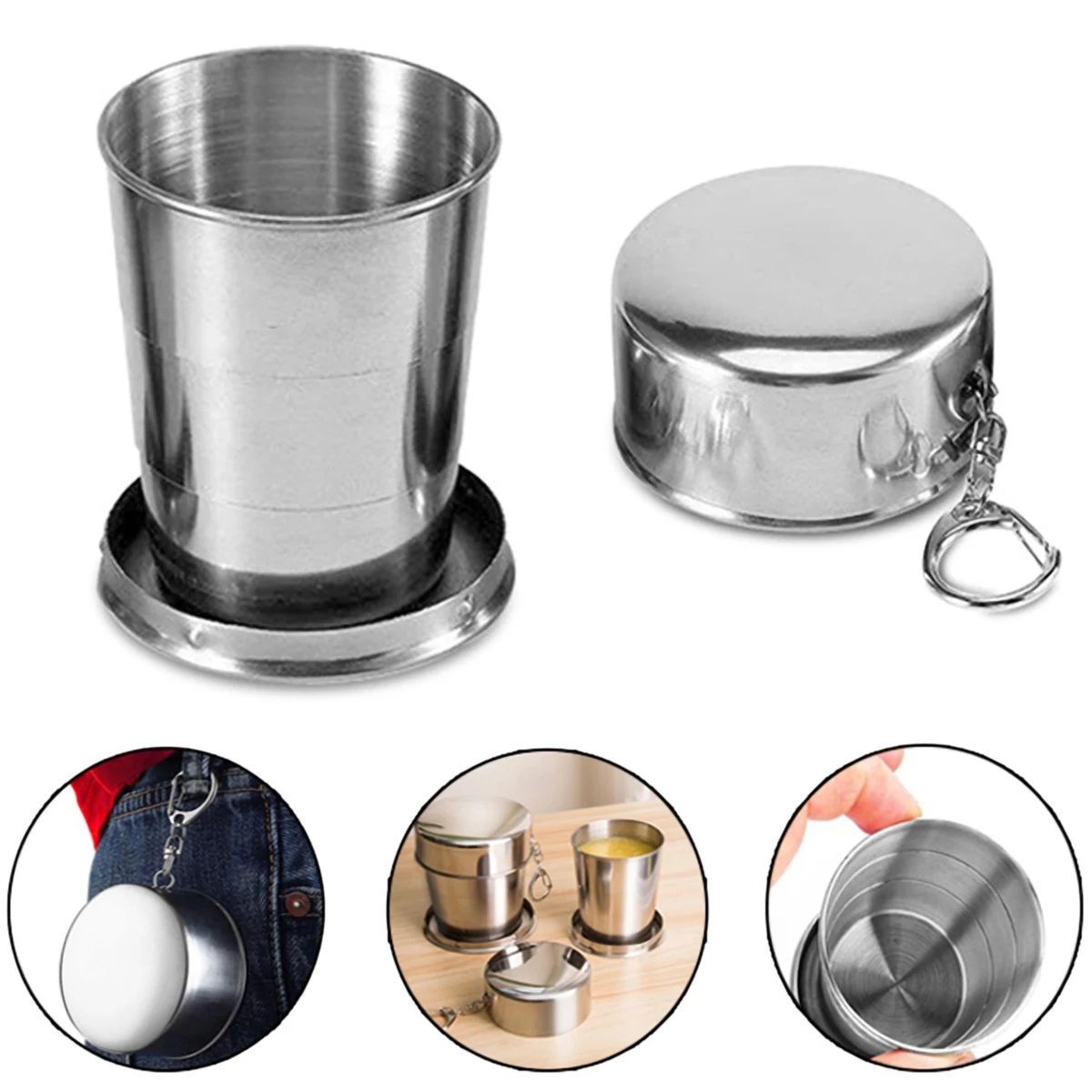 150mL Collapsible Stainless Steel Cup 1
