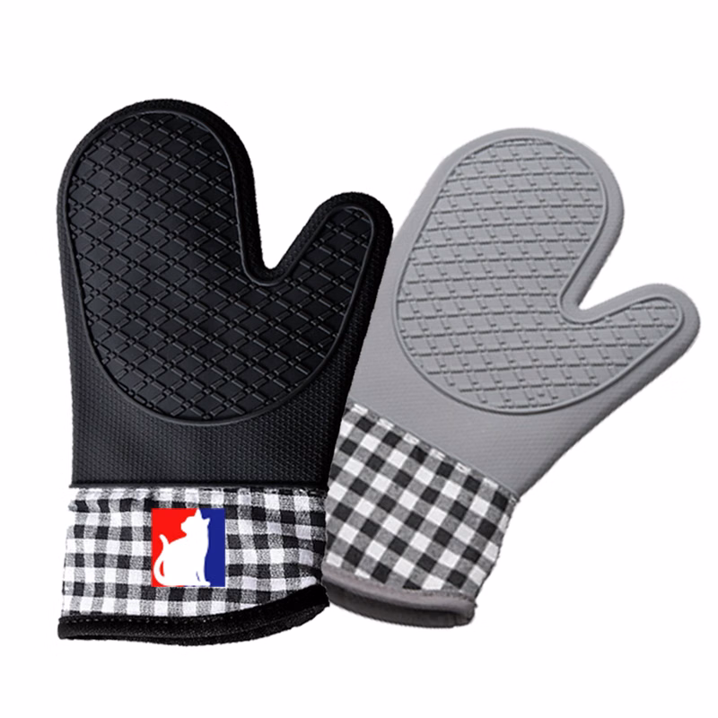 Silicone 600Fahrenhe Oven Mitts Heat Resistant Non-Slip Grip