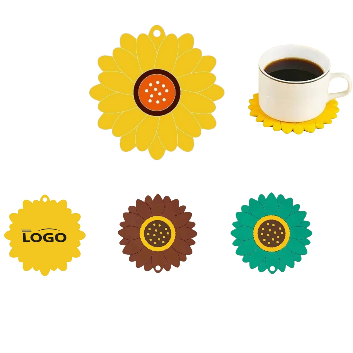 Sunflower Soft PVC Cup Coaster 1