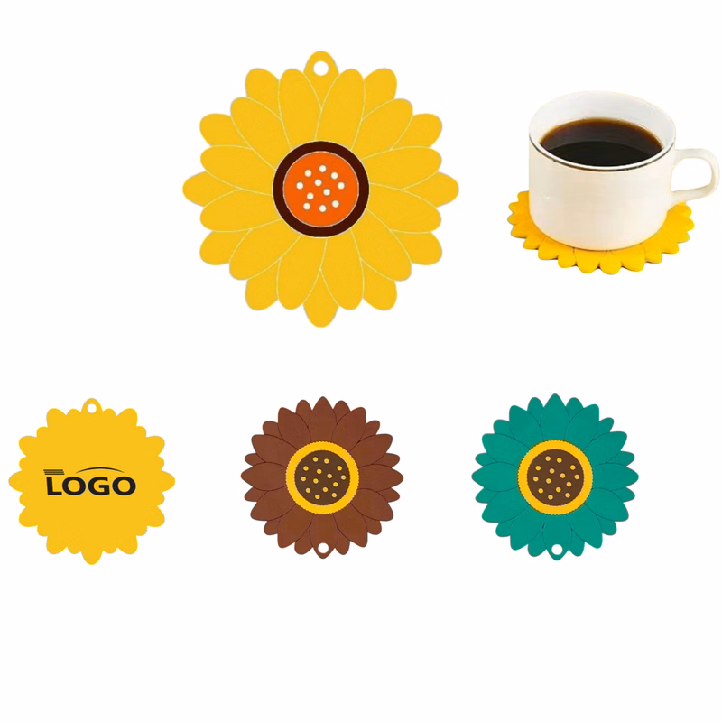 Sunflower Soft PVC Cup Coaster