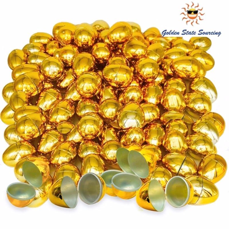 Shiny Golden Metallic Easter Eggs