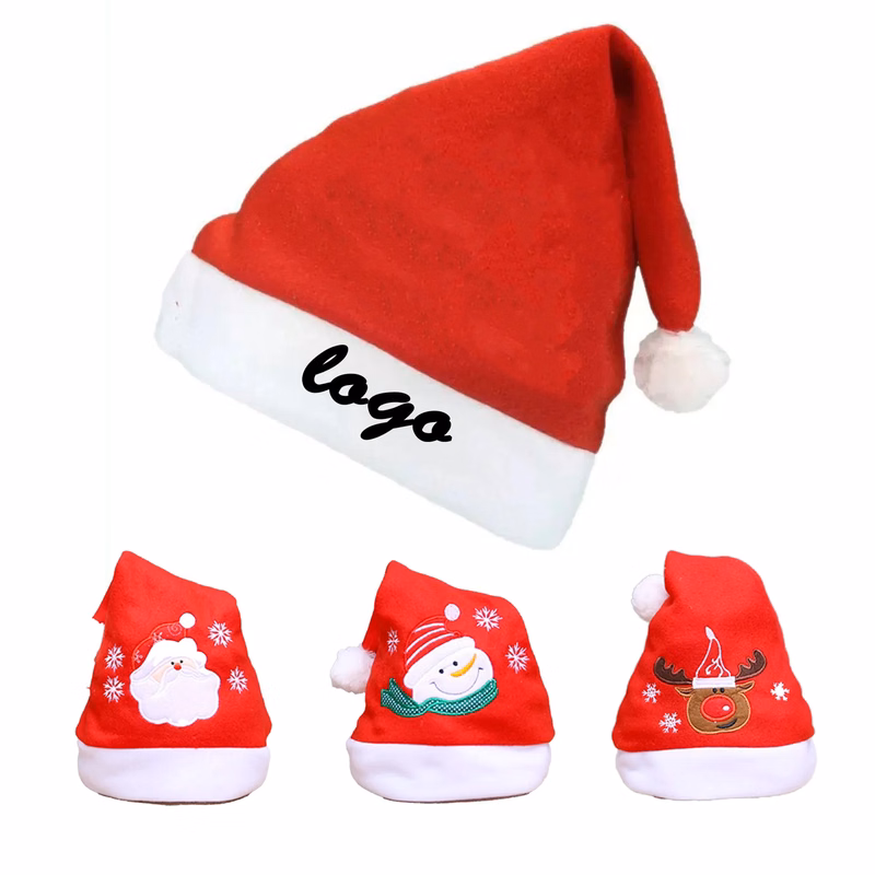 MOQ 10 Christmas Hat Exquisite Embroidery Pattern