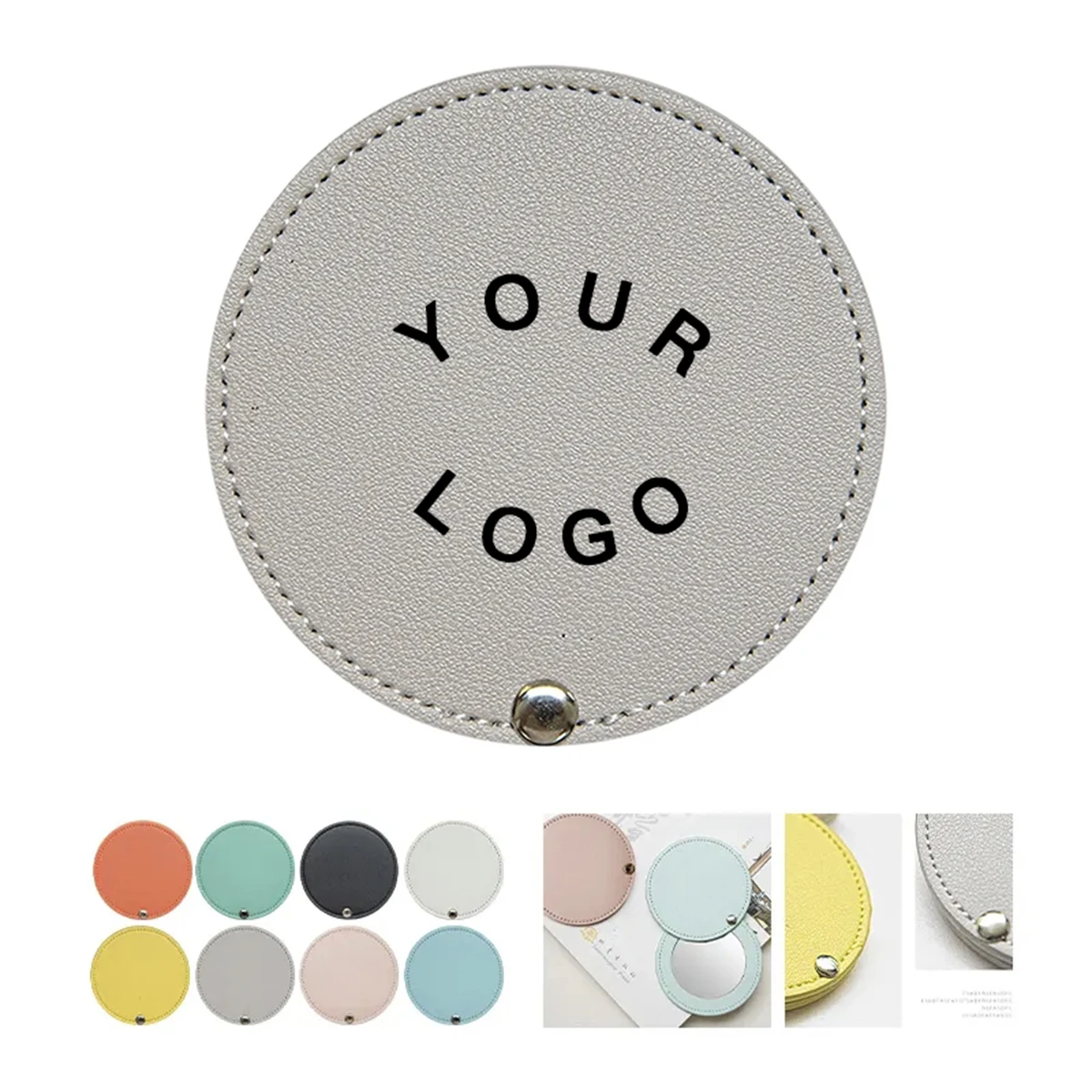 Makeup Mirror PU Leather Portable 3.2 Inch 1