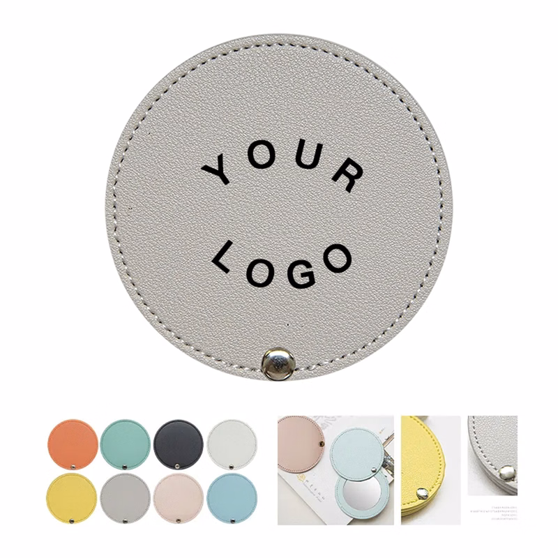 Makeup Mirror PU Leather Portable 3.2 Inch