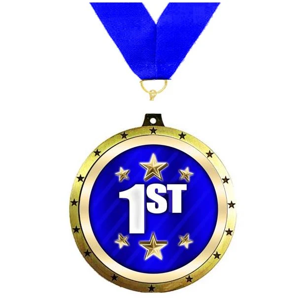 Medallion Holder: 4" Star Bezel Antique Gold w/M 1