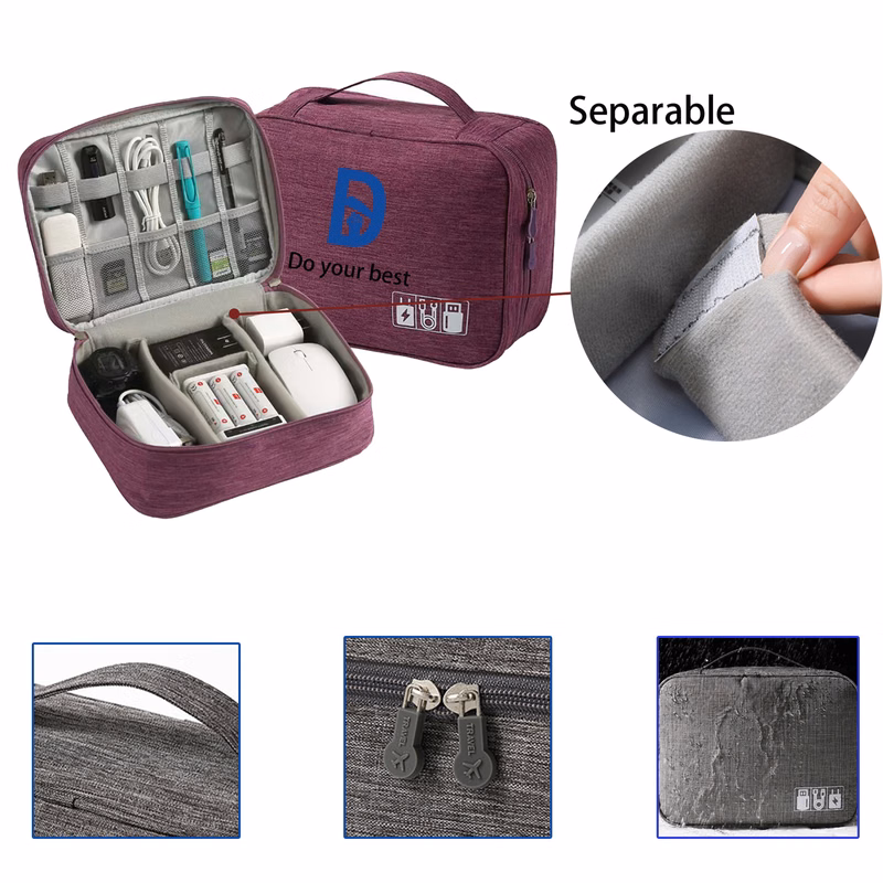 MOQ 30 Adjustable Data Cable Storage Bag