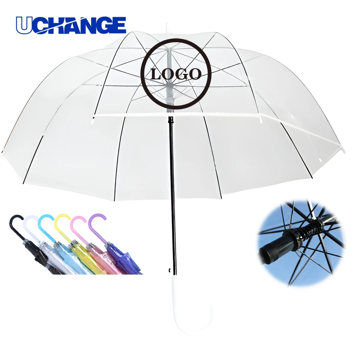 Customized Transparent Umbrella for Rain 1