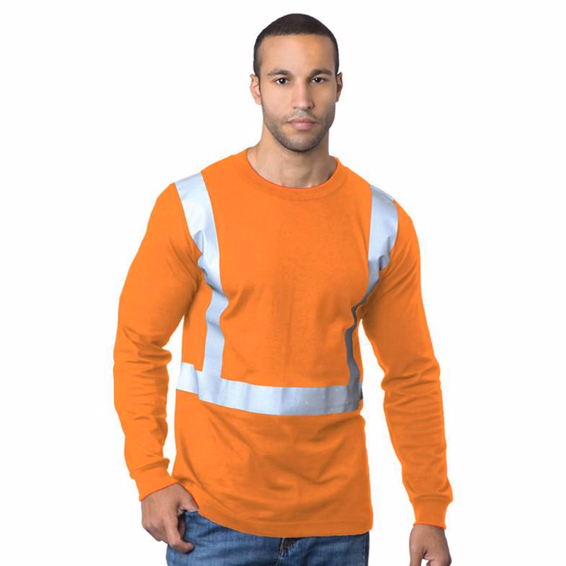 Men's USA-Made 50/50 Hi-Visibility Long Sleeve T-Shirt - 3762