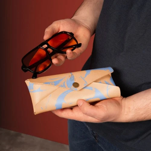 MARBLED LEATHER ENVELOPE - LARGE 1