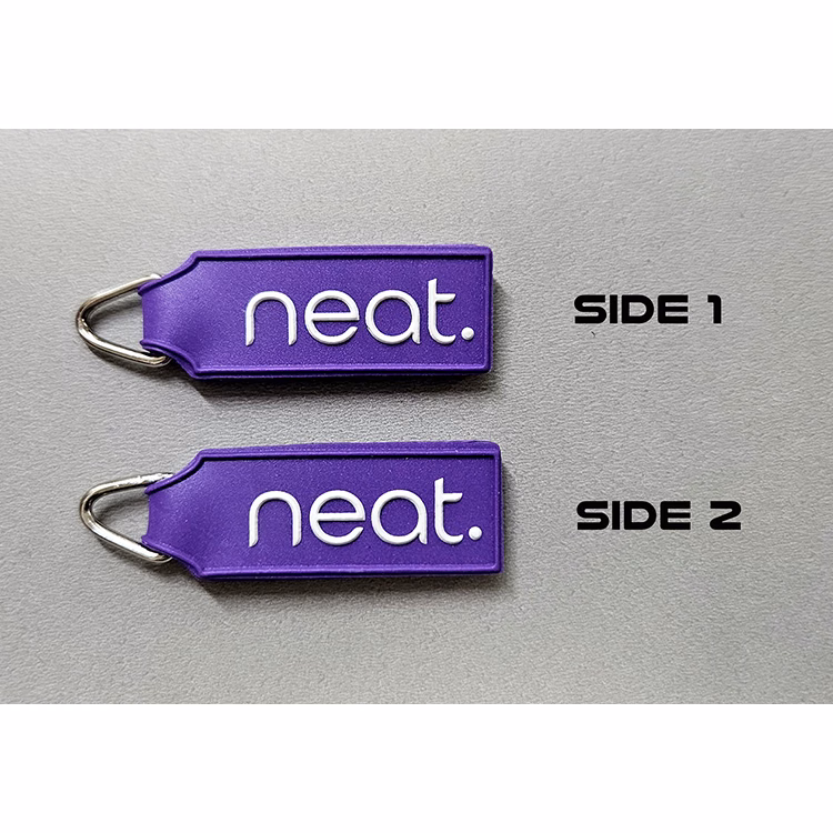 Custom Soft PVC Zipper Pulls 2 Sided - USA Made