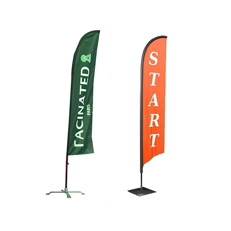 Advertising Feather Flag with Fiberglass Poles 1