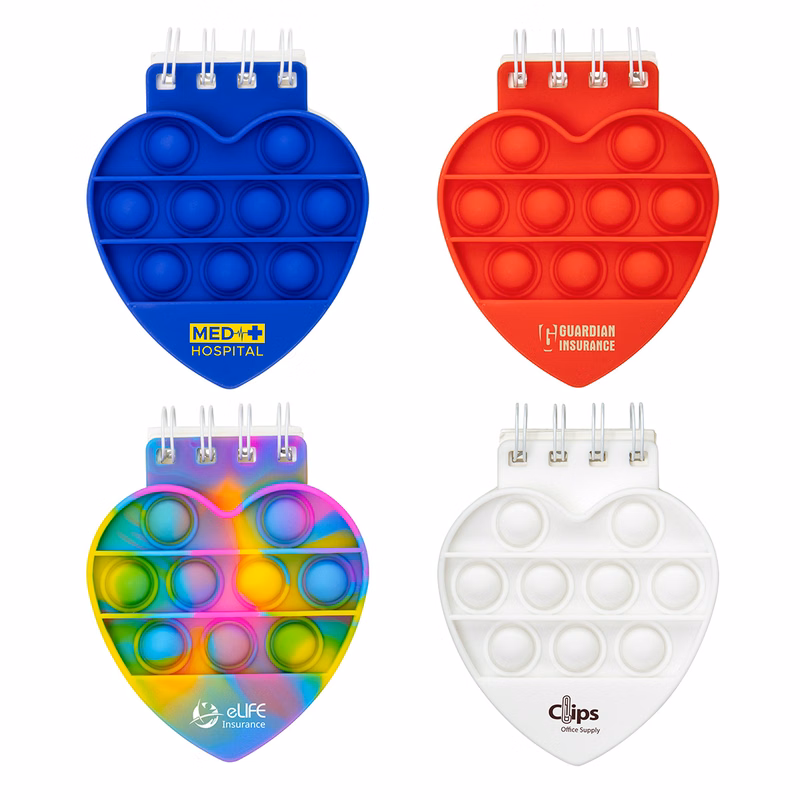 Heart Spiral Notebook Push Pop