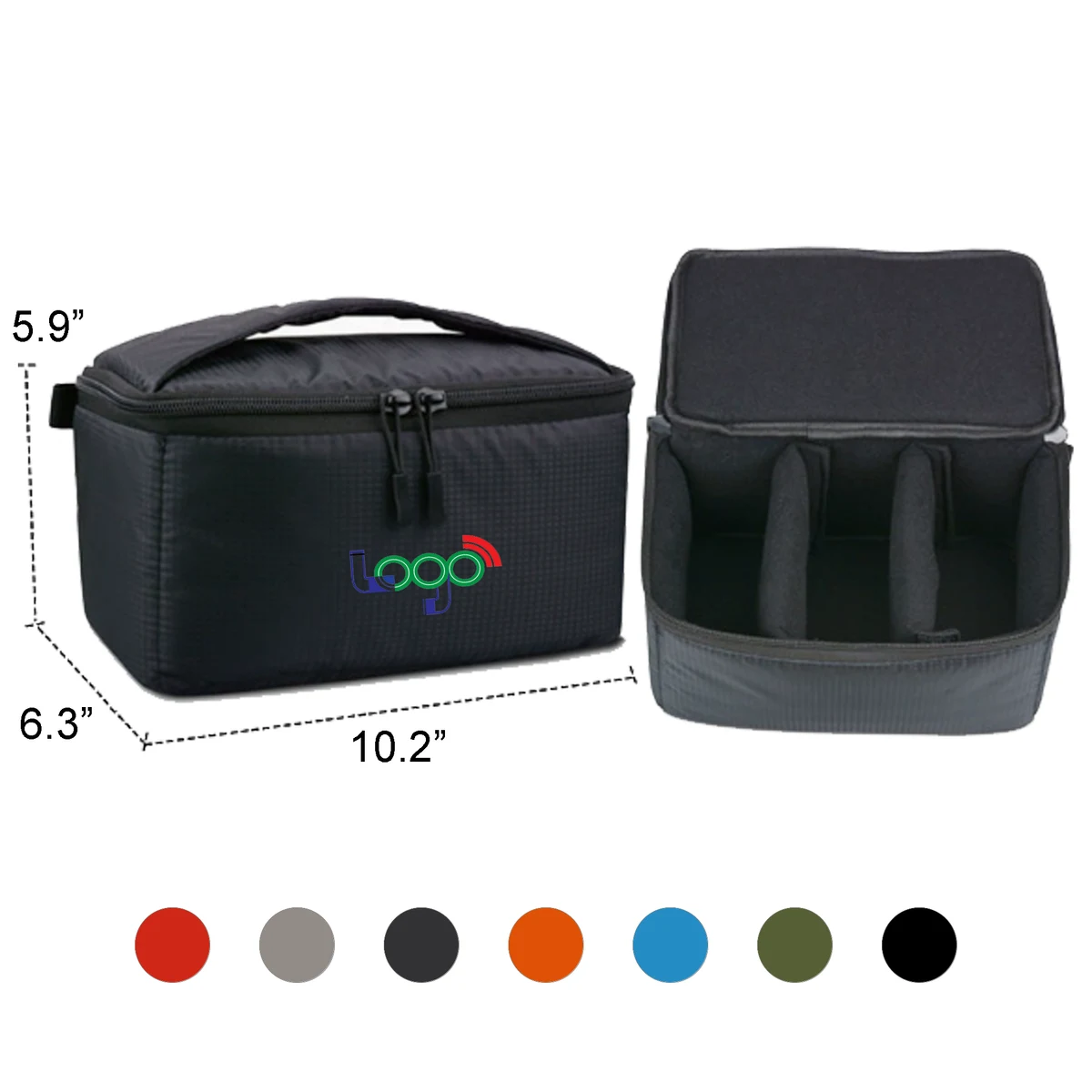 Padded Camera Insert Organizer with Dual Compartments 1