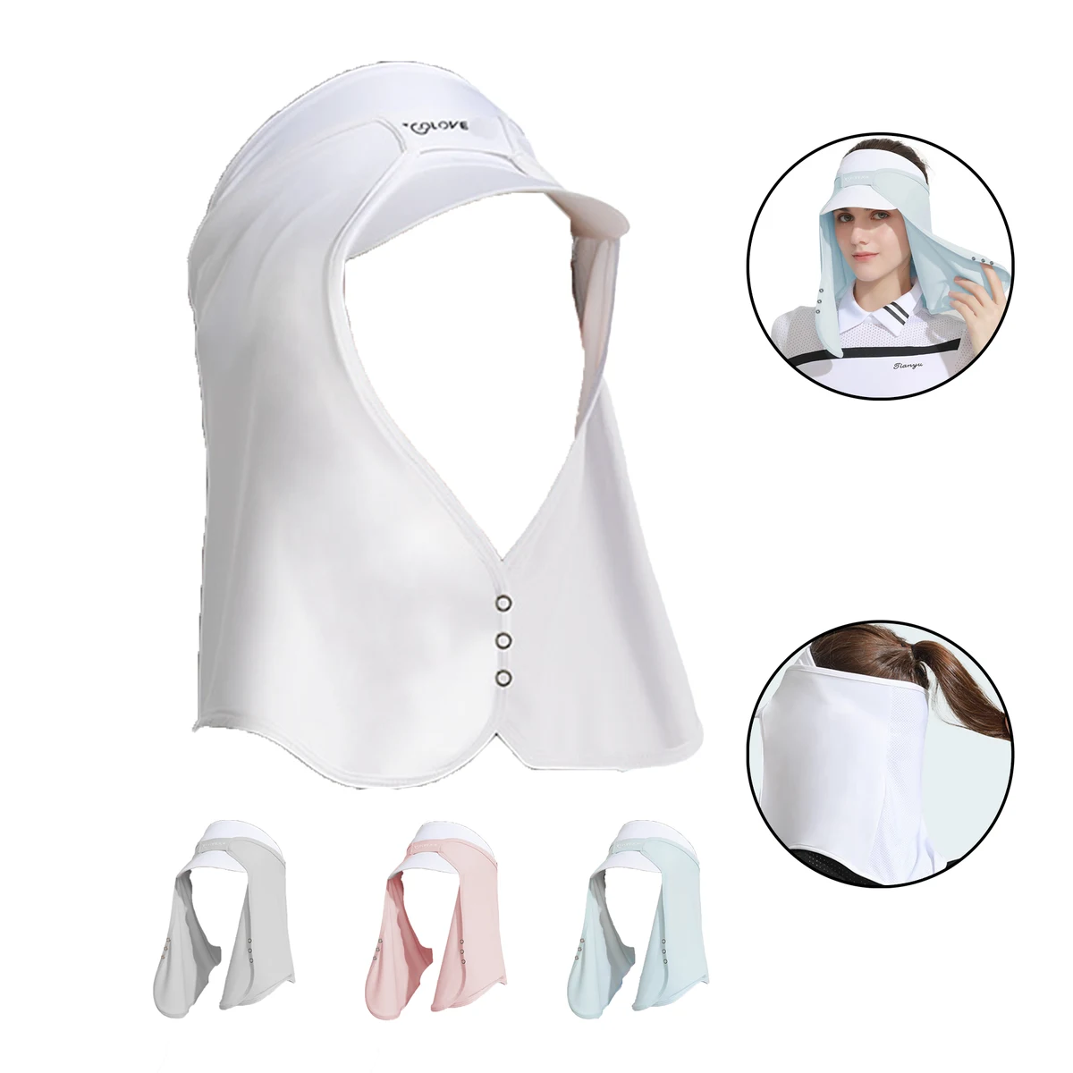 Sun Visor Hat With Neck Flap 1