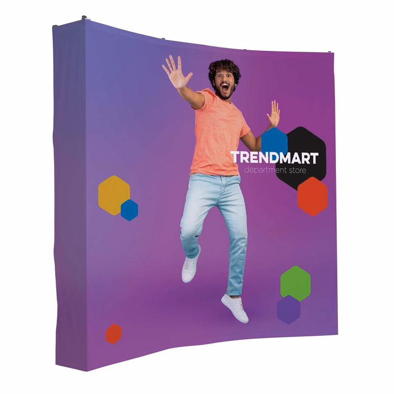 8' Curved Splash Floor Display Wrap Kit (Block-Out Fabric)
