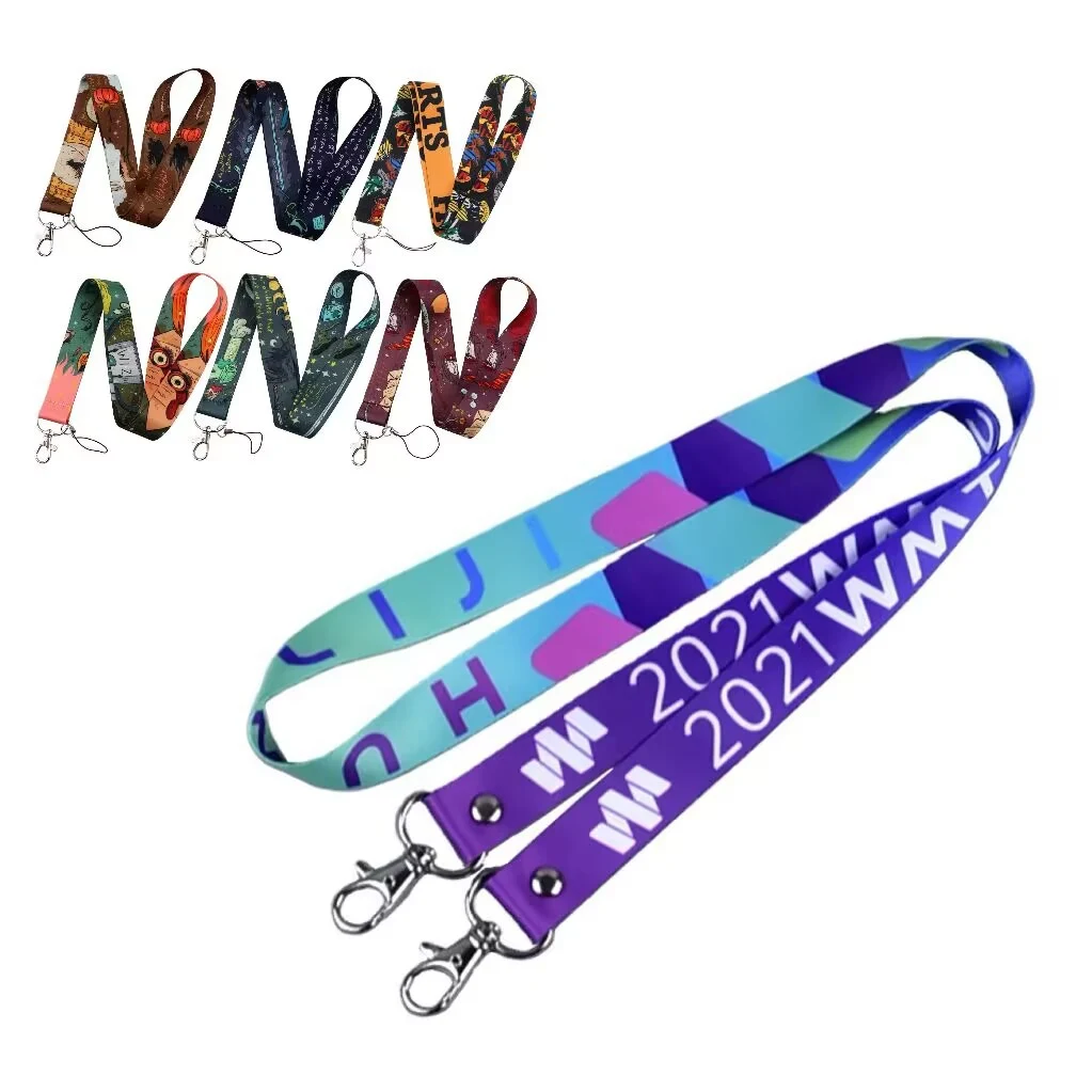 MOQ 10 pcs Double-sided Lanyard with Phone String 1
