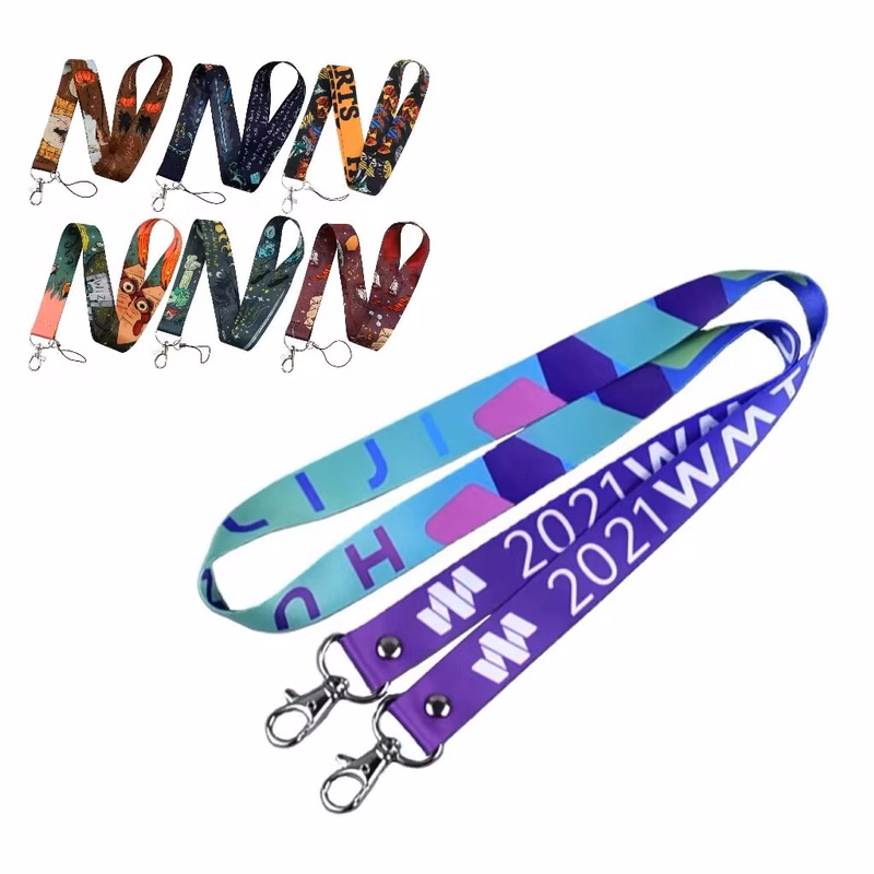 MOQ 10 pcs Double-sided Lanyard with Phone String