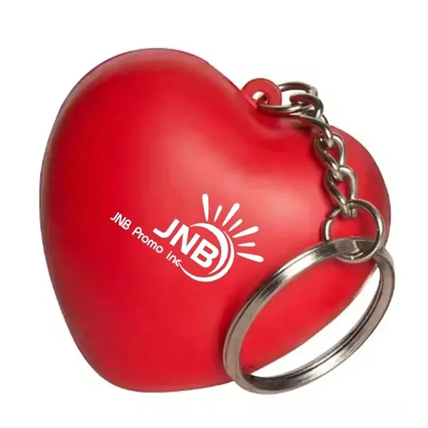 Heart-Shaped Stress Reliever with Keyring 1