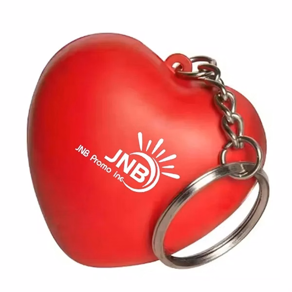Heart-Shaped Stress Reliever with Keyring