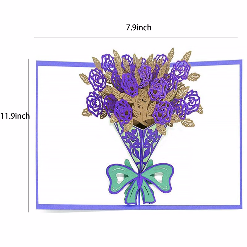 3D Pop-Up Flower Card for Teacher's Day, Birthday Gift