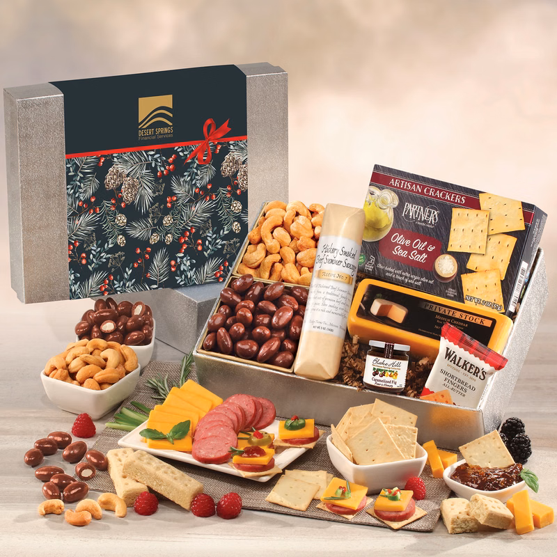 Snacking Smorgasbord with Pine Boughs & Berries Sleeve