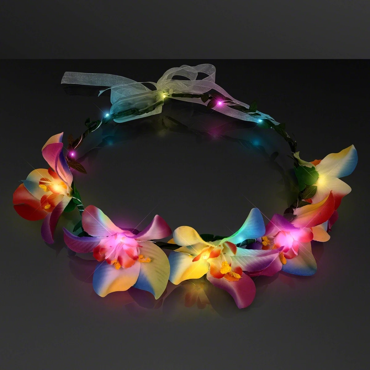 LED Orchid Flower Crown 1