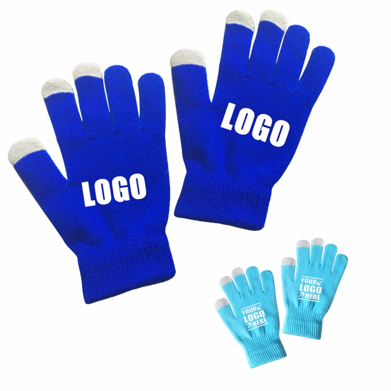 MOQ 50pairs Acrylic Winter Touch Screen Gloves