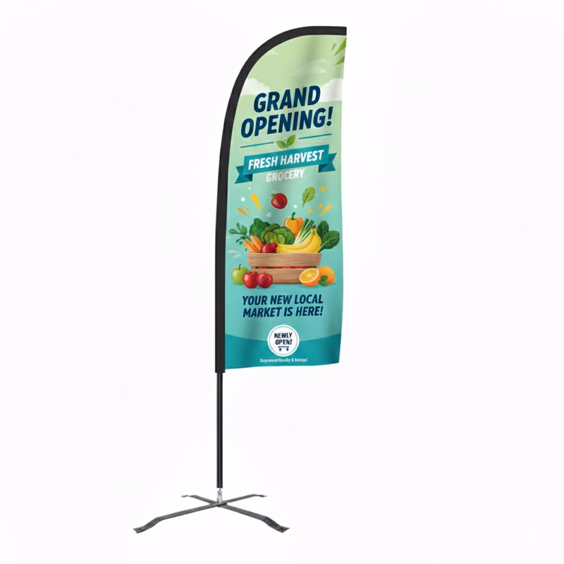 Flex Banner™ LX Feather Flag with Pole, Double-Sided 7' Outdoor Banner