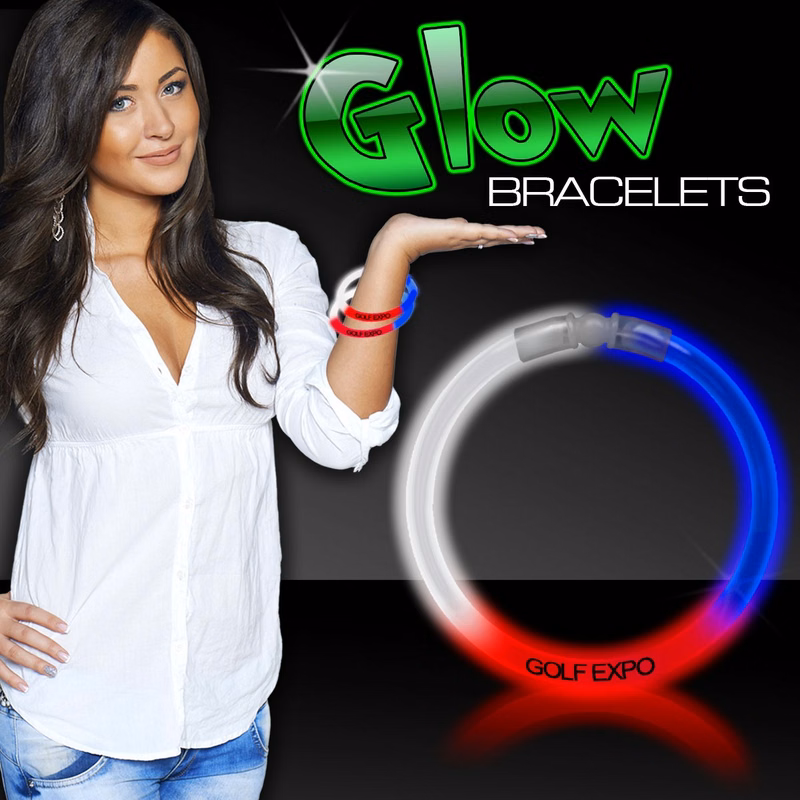 9" Red White Blue Triple Color Superior Light Up Glow Bracelet
