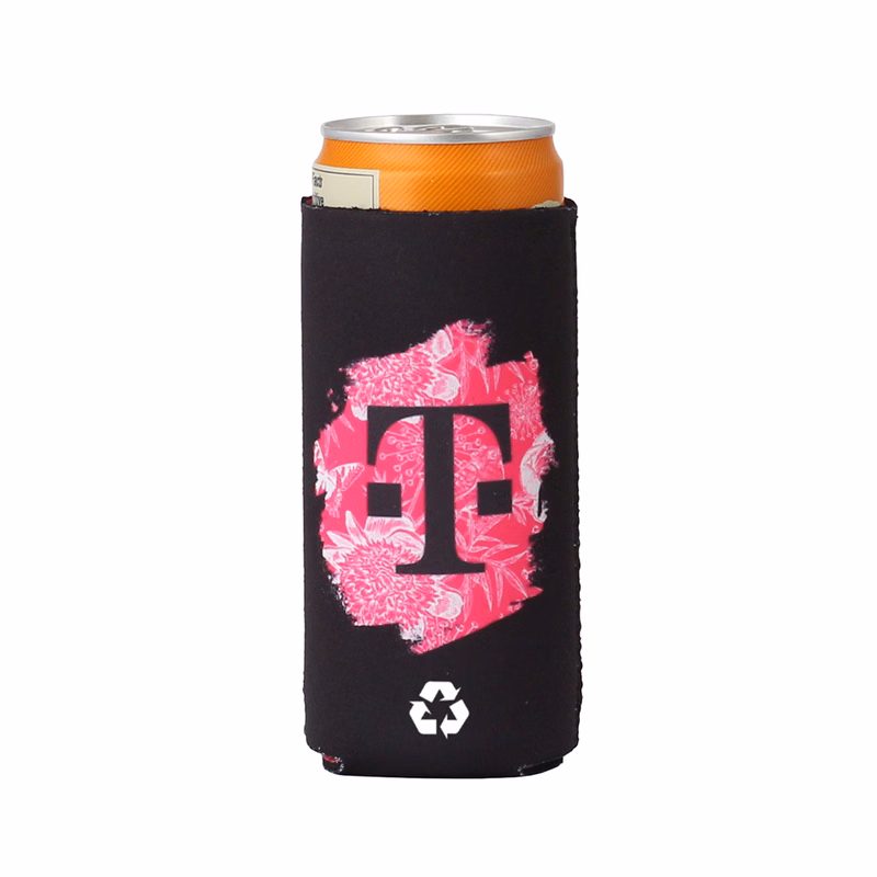 Slim Recycled Neoprene Can Cooler - Full Color