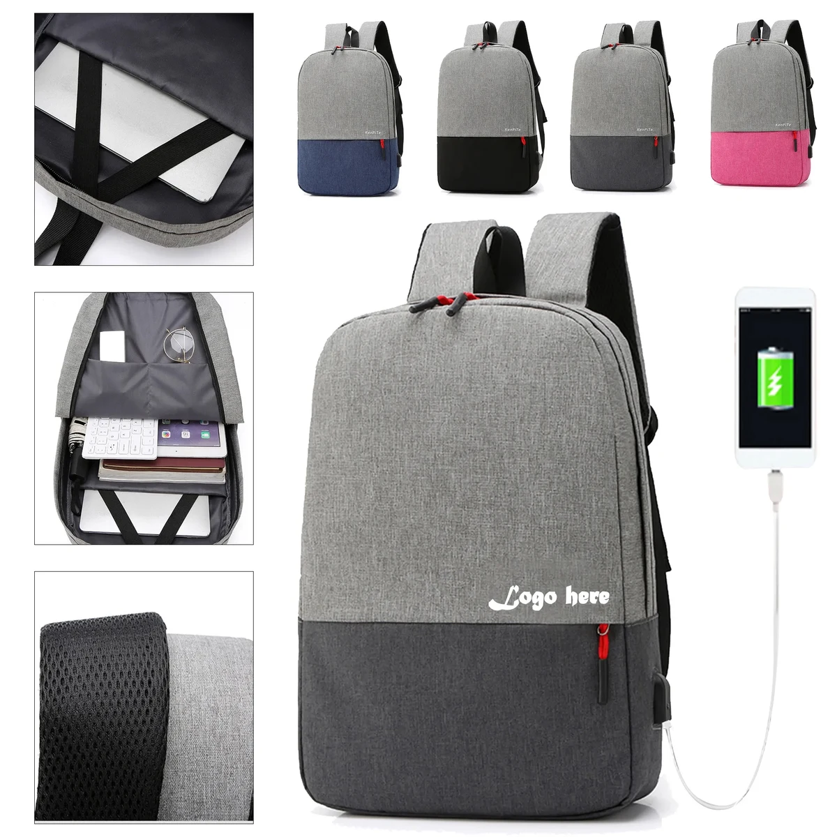 Usb Charging Waterproof Business Bag 1