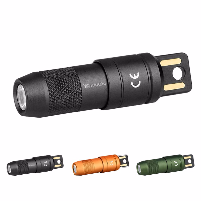 Portable Mini USB Magnetic Waterproof Keychain Flashlight