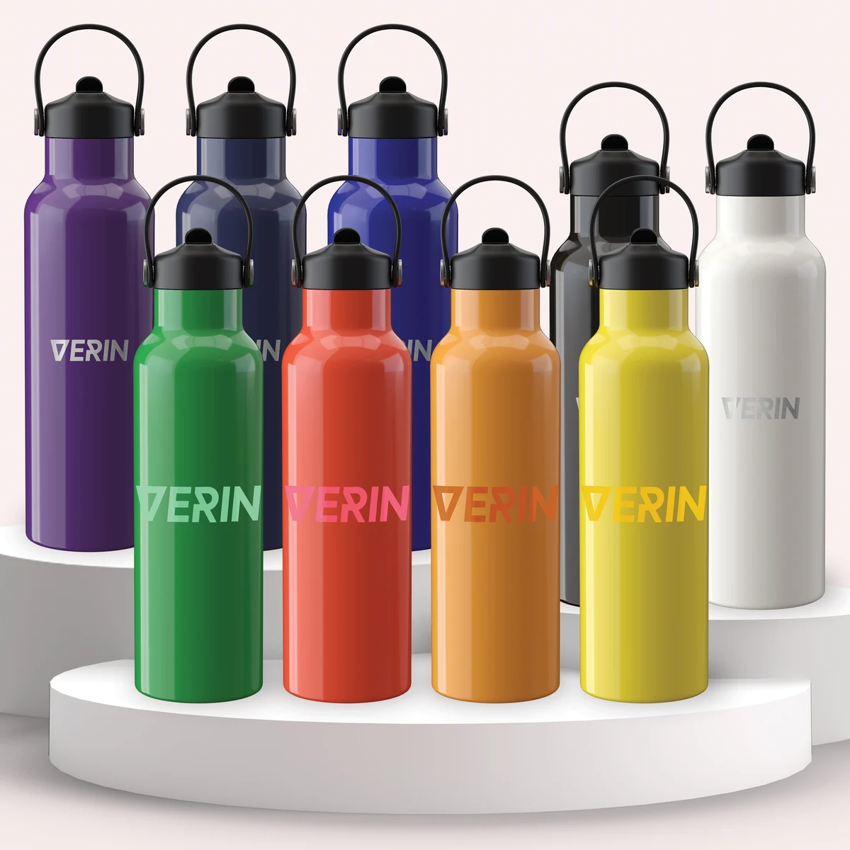 All In 630ml / 21oz Recycled Stainless Steel Bottle, custom water bottle with logo imprint 1