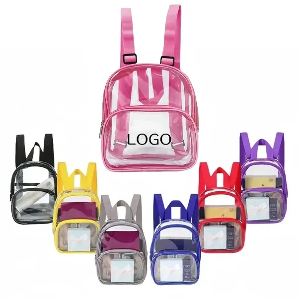 Waterproof Clear Mini PVC Backpack with Transparent Bag 1