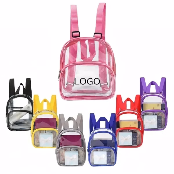 Waterproof Clear Mini PVC Backpack with Transparent Bag