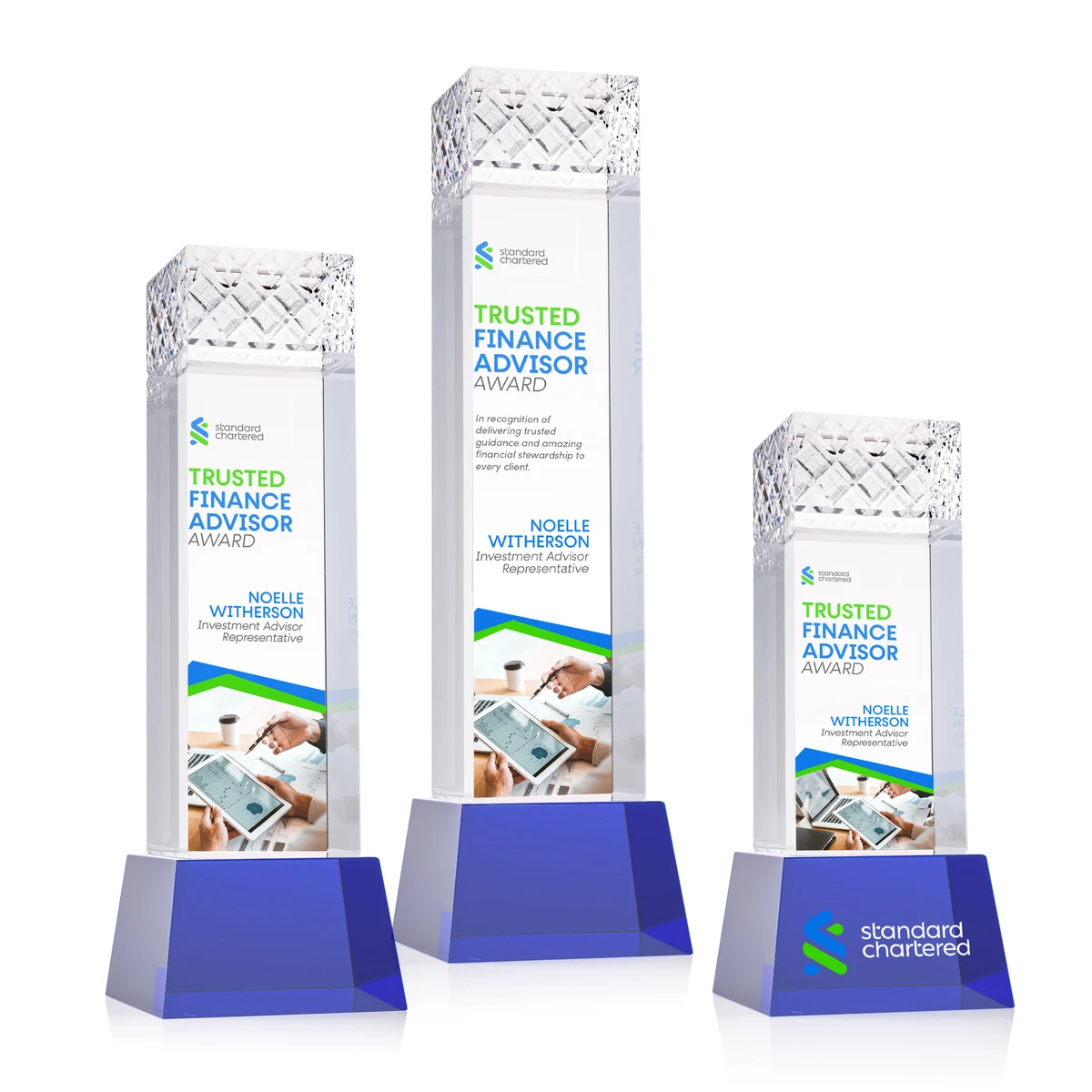 Velson VividPrint™ Award on Base - Blue 1