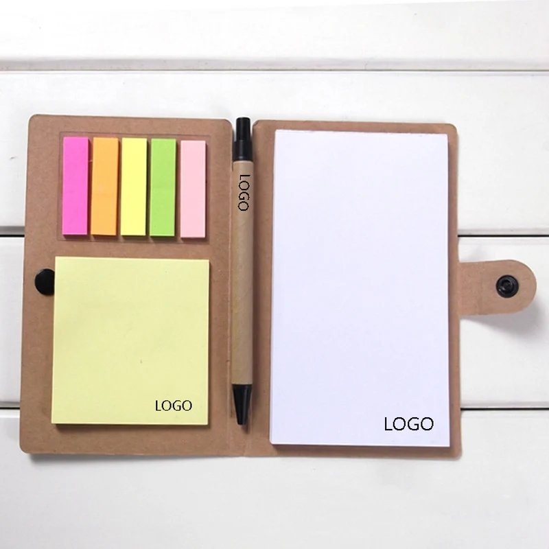 Memo Notebook With Sticky Flags & Pen 1