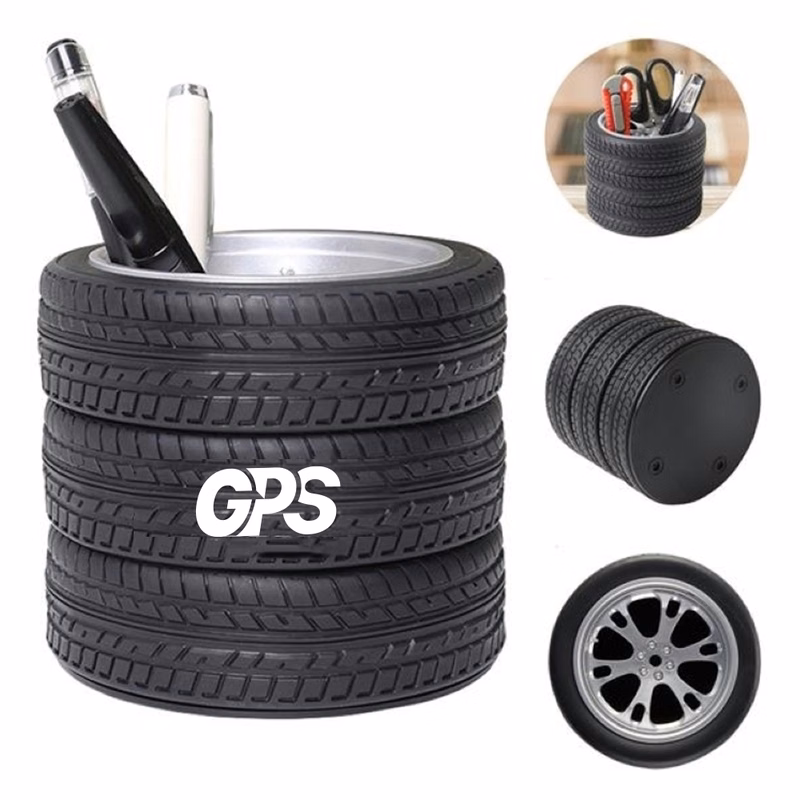 Tire Shaped Planter Pen Holder