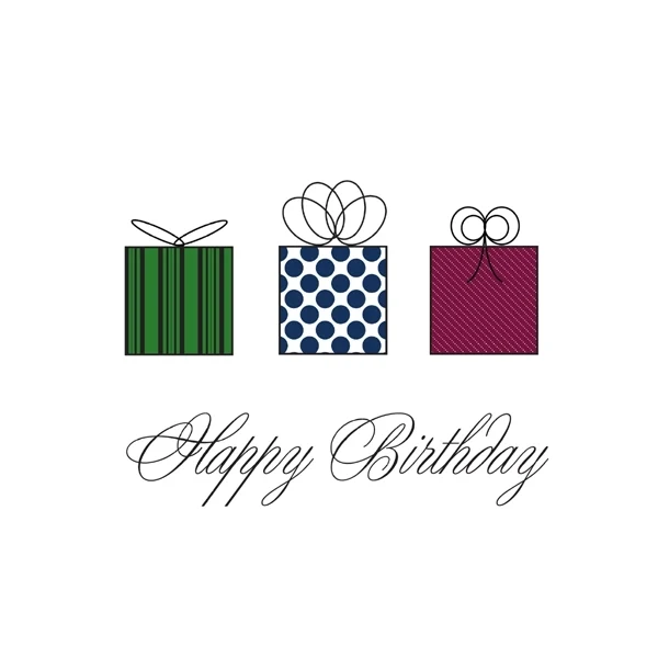 Three Presents Birthday Greeting Cards 1