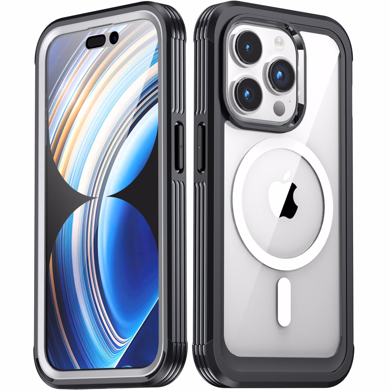 iPhone 15 Series Rugged Case with Built-In Screen Protector