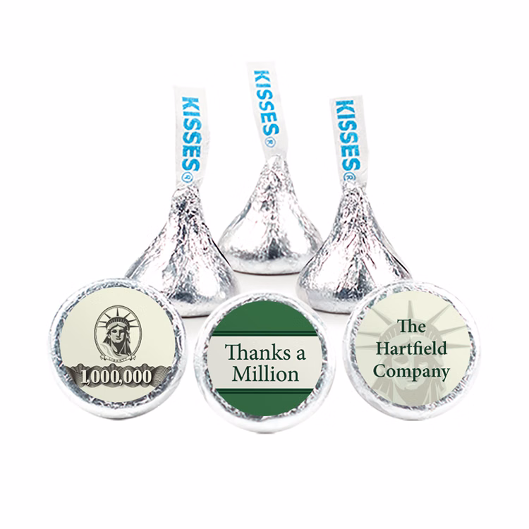 Thanks A Million Design - Hershey's Kisses w/ Full Color Label