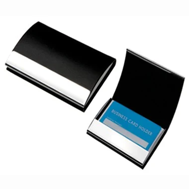 Leatherette Business Card Case with Stainless Steel Engraving Plate 1