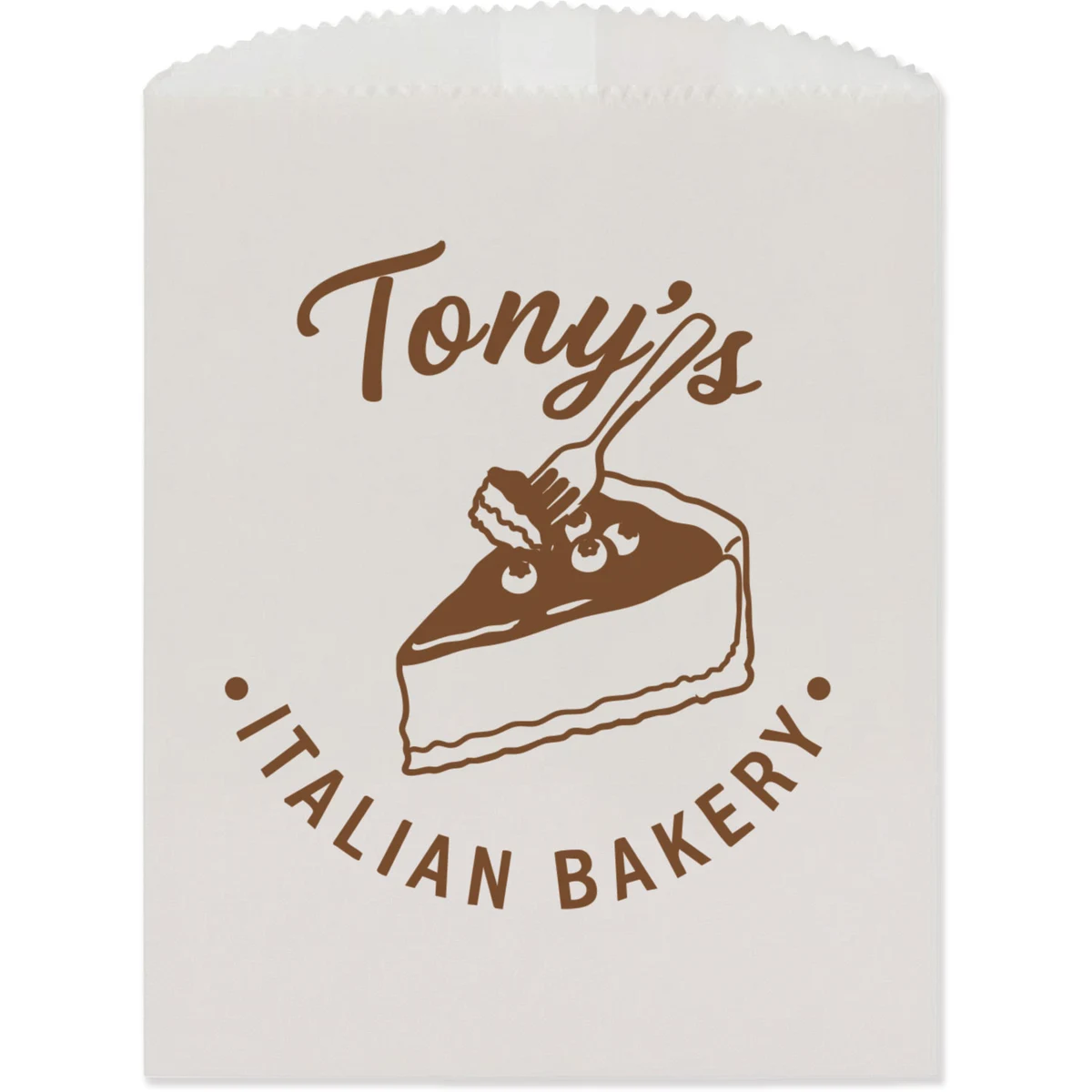 White Candy, Cookie and Gourmet Bag - 5-3/4" x 7-1/2" 1