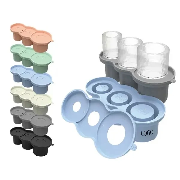 Silicone Cup-Shaped Ice Tray with Lid 1