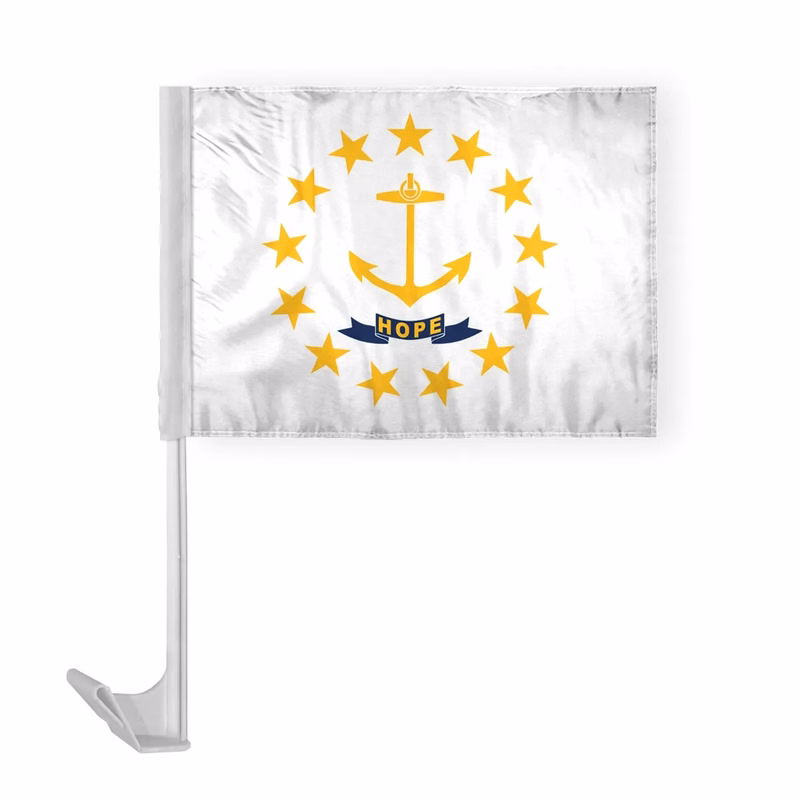 12"x16" & 10.5''x15'' Rhode Island Car Flags
